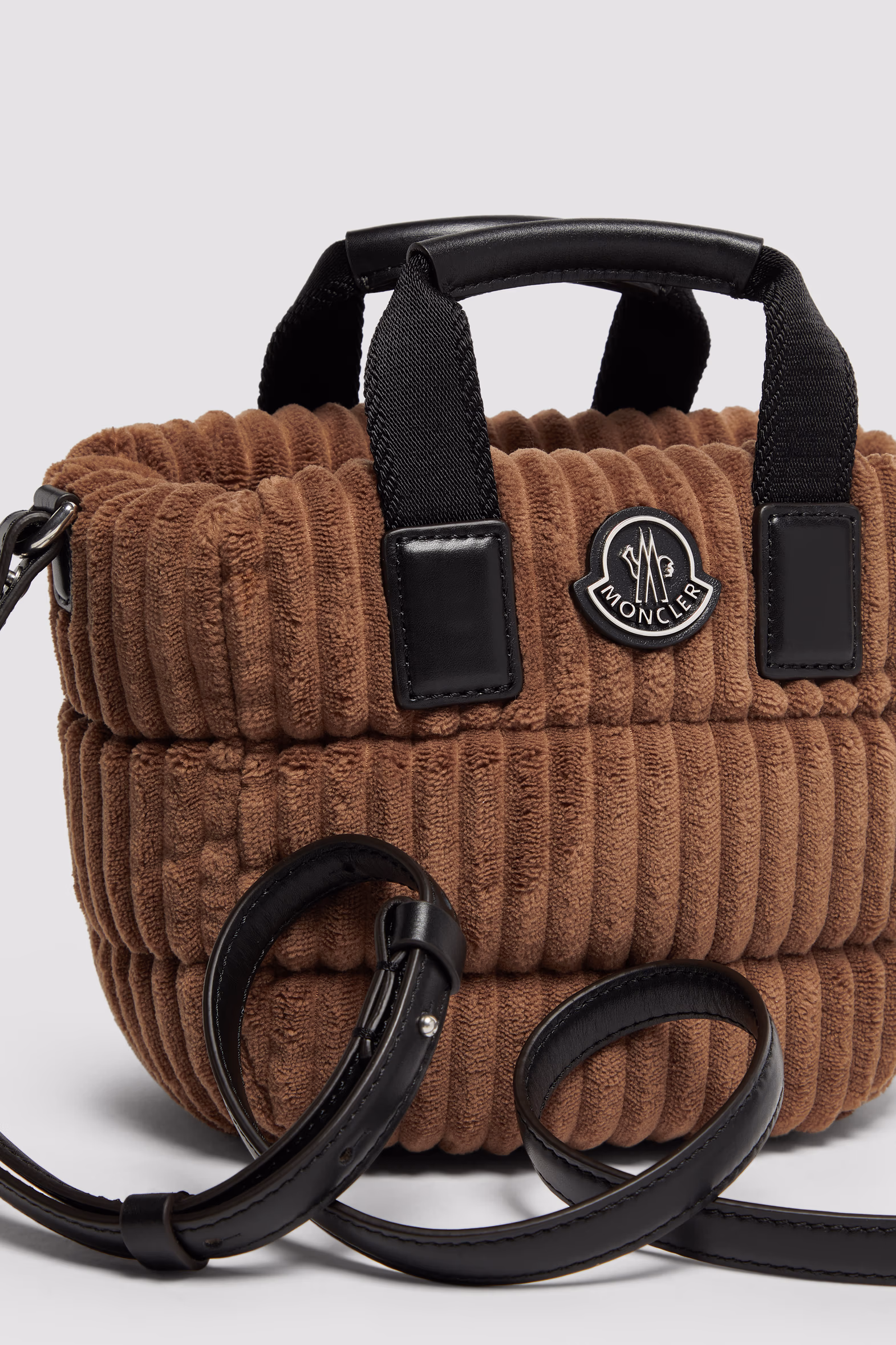 Caradoc Corduroy Mini Tote Bag Women Brown Moncler 3